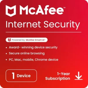MCAFEE INTERNET SECURITY 1 USER 1 YEAR